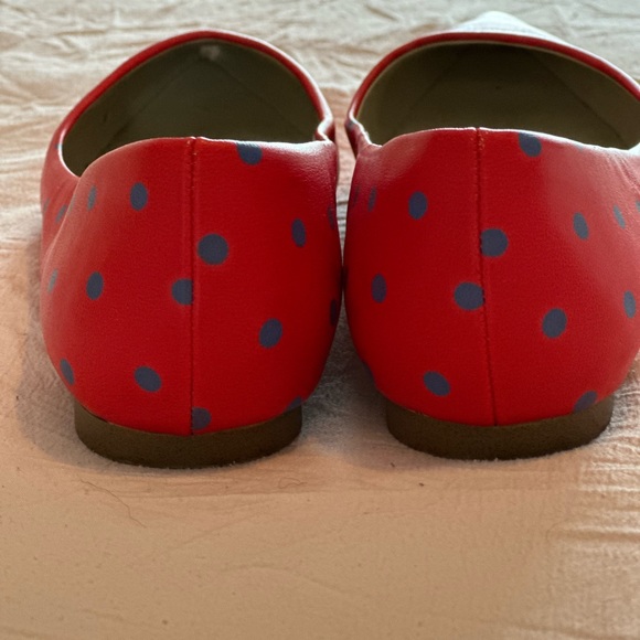 J.Crew red and Blue Polka Dot Flats - Picture 3 of 4